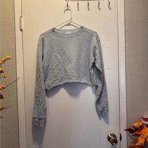 Reflex Light Blue Cropped Sweatshirt